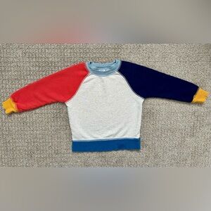 Hanna Andersson French terry color block sweatshirt, sz 4 (100cm)